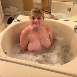 Wife In Sunkin Tub - Big Tits, Wife/wives, Amateur, Mature