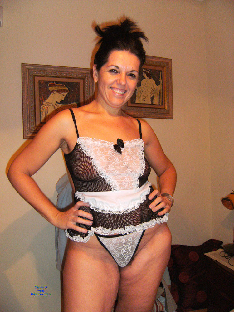 Pic #1 Porn-Maid For A Friend - Big Tits, Brunette, See Through, Amateur, Costume