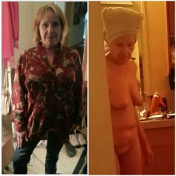 Medium tits of my wife - Carol dressed undressed 
