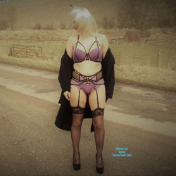 Yorkshire Countryside PT 2 - Blonde, High Heels Amateurs, Lingerie, Outdoors