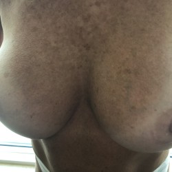 Large tits of my wife - Mature Wife 56 yo