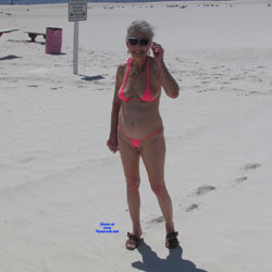 New Pink Micro Thong - Beach, Mature, Outdoors, Amateur, Wife/wives