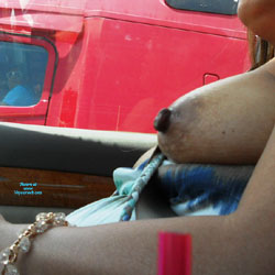 Pic #1 Showing Them Titties - Big Tits, Public Exhibitionist, Flashing, Amateur