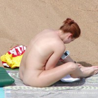 Fullbody Nude Pale Redhead On Beach - Naked Girl, Nude Amateur , Fullbody Naked Pale Redhead, Girl Sitting With Ankles Together, Checking Cellphone, Girl Taking Notes On Beach, Nude Sunbathing On Sandy Beach, Soaking Up The Sun, Beach Nude, Sitting Nude Red Head From Rear, Nude Beach
