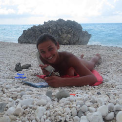 Pic #1 Lefkada - Nude Girls, Beach, Brunette, Outdoors, Amateur
