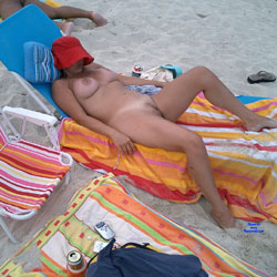 Pic #1 Beach - Nude Girls, Beach, Big Tits, Outdoors, Bush Or Hairy, Amateur