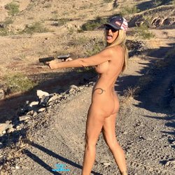 Pic #1 Joy shooting naked - Amateur, Beautiful Ass, Big Tits, Blonde, Firm Ass, Flashing, Flashing Tits, Outdoors, Tattoos
