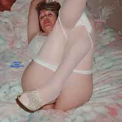 Pic #1 Slowly the white panties come off for first time !