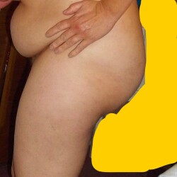 Large tits of a neighbor - fat lady