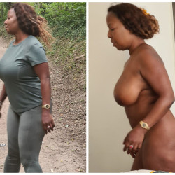 Pic #1 Dressed Undressed Big Tits Ebony MILF Ndey