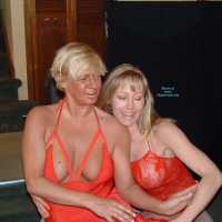 2 in Red - Lingerie, Big Tits, Girl On Girl