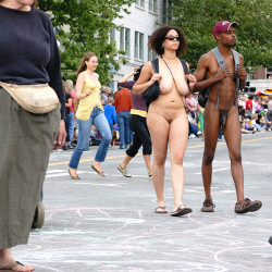 Black Couple At Fremont Solstice Parade