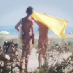 A walk along the nude beach.