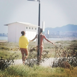 Pic #1 A walk along the nude beach.