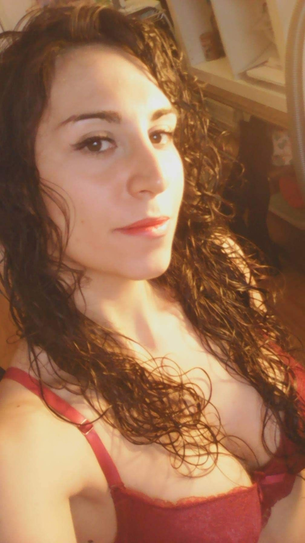 Pic #1 My big tits in red bra