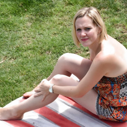 Carrie Yard Tanning