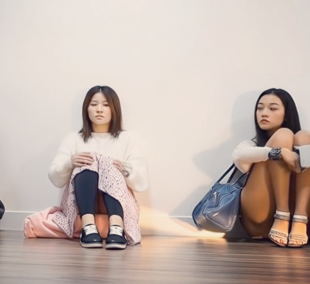 Pic #1 Sitting there without knowing she's showing her white panties to everyone (Part 2)