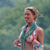 Flashing Tits With Beads - Flashing, Perfect Tits, Naked Girl, Nude Amateur , Outdoors, Many Beads, Young Flashing, Standing Nude - Tits And Tongue, Showing Her Tongie, Pulling Top Down, Flashing Tits, Medium Round Boobies Partially Obscured By Many Beads, Sticking Tongue Out