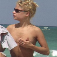 Topless Outdoors - Topless Outdoors , Topless Outdoors, Woman Wearing Glasses, By The Ocean