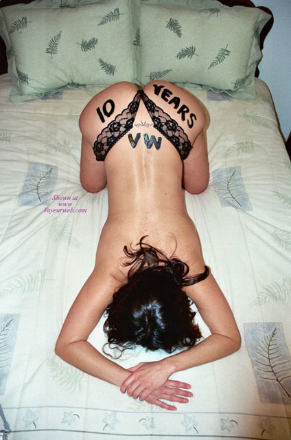 10 Years VW , Black Lace Thong, On Knees And Elbows Face Down, Black Lace Panties, Naked Kneeling On Bed, Face Down, Happy Anniversary, Bent Over Ass, Ass Up, Bottoms Up, Vw Sign