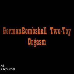 *OS&nbsp;German Bombshell&#39;s Two-toy Orgasm