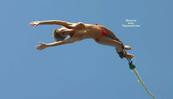 Nude Bungee - Perfect Tits, Topless, Naked Girl, Nude Amateur , Red Bikini Bottoms, Navel Piercing, Topless Bungee Jumper, Topless On Bungee, Midair, Bungee Cord, Bungee Jumping, Topless Bungee, Nude Bungee Jumping, Tits Aflying, Topless Bungee Jump, Booby Jumping, Red Thong