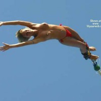 Nude Bungee - Perfect Tits, Topless, Naked Girl, Nude Amateur , Red Bikini Bottoms, Navel Piercing, Topless Bungee Jumper, Topless On Bungee, Midair, Bungee Cord, Bungee Jumping, Topless Bungee, Nude Bungee Jumping, Tits Aflying, Topless Bungee Jump, Booby Jumping, Red Thong
