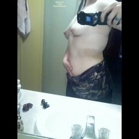 Topless In The Bathroom Mirror - Pale Skin, Self Shot, Topless , Pale Skin, Headless Body, Perky Shot, I Shot Myself, Photo With Cell Phone, Self Pic, Mirror Show, Camo Skirt, Bathroom Nipples, Mirror Shot, Small Pointy Boobs, Camera Phone Self Portrait, Bathroom Self Portrait