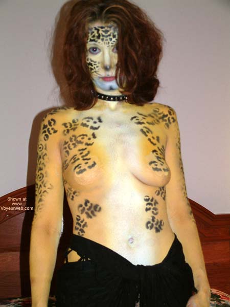 Painted , Painted, Leopard Girl, Painting Tits, Full Body Art