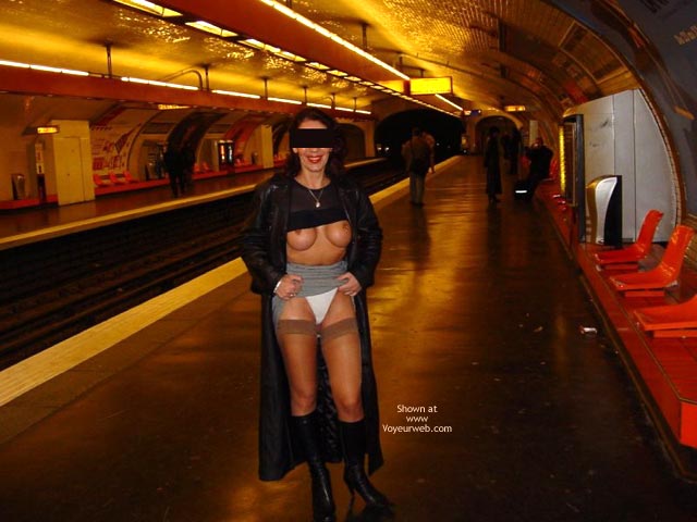 White Panties - Flashing, Sexy Panties , White Panties, Subway Flashing, Tits And Tracks, Train Flashing, Stockings