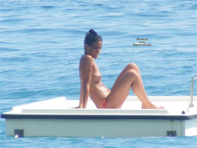 Sitting On A Swim Platform Topless - Brunette Hair, Perfect Tits, Perky Tits, Small Tits, Topless , Topless Brunette On Boat, Tanned Body On Swimming Dock, Rafting Beauty, Topless Sunbathing, Nice Floats, Small Perky Tits, Beach Bunnny, Long Shot, Topless On A Raft