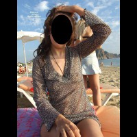 Pic #1 Wife's Tits In The Beach